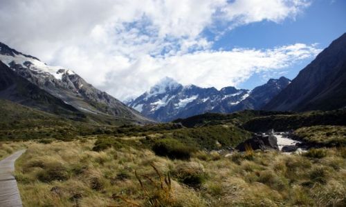 Zdjecie NOWA ZELANDIA / Wyspa poudniowa / Mount Cook / W drodze pod  szczyt...