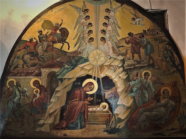 Zdj cia: Obraz przed Grotą Narodzenia, Betlejem, Adoracja, PALESTYNA Zdj cia: Obraz przed Grotą Narodzenia, Betlejem, Adoracja, PALESTYNA