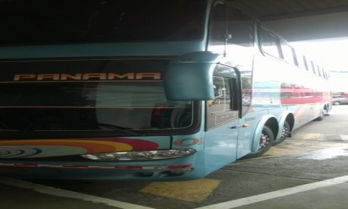 Zdjecie PANAMA / - / Dworzec kierunek Kostaryka / Autobus