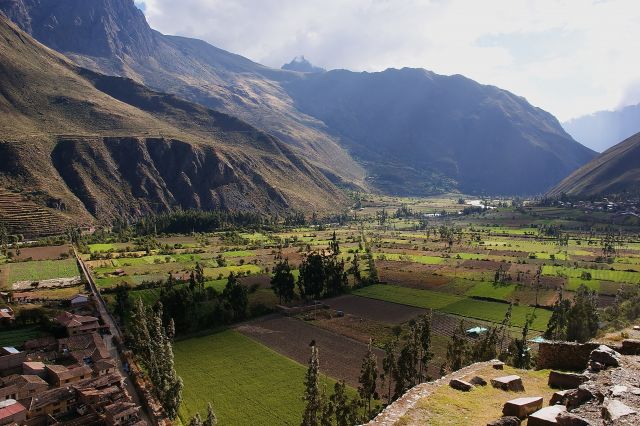 Zdjęcia: Twierdza Ollantaytambo, Cuscu, Widok z twierdzy Ollantaytambo, PERU Zdjęcia: Twierdza Ollantaytambo, Cuscu, Widok z twierdzy Ollantaytambo, PERU