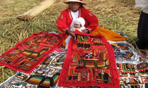 Zdjecie PERU / - / Jezioro Titicaca / Kobieta w Peru 