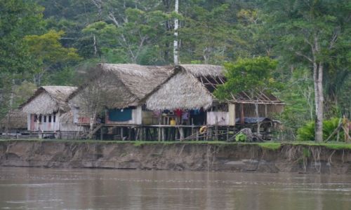 Zdjecie PERU / Pograniczze / Pogranicze / Wioska nad brzegiem Rio Napo
