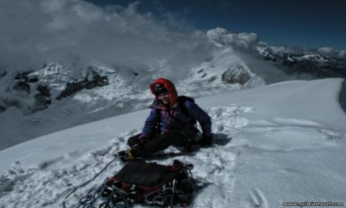 PERU / Huaraz / Tocllaraju Cordillera Blanca / Na szczycie Tocllaraju 6034 m