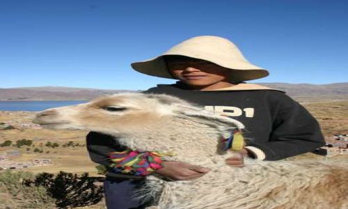 Zdjecie PERU / brak / Okolice Puno nad jeziorem Titicaca / Peruwiański chłopiec