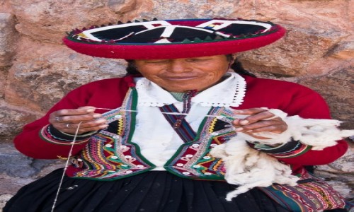 Zdjcie PERU / wita Dolina Inkw / Chinchero / Tradycja