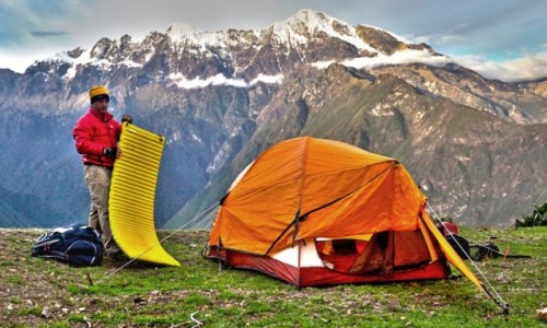 Zdjcie PERU / Cusco / Choquequirao / Biwak z Kordilier Urubamb w tle 
