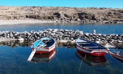 Zdjecie PERU / Altiplano / Jezioro Titicaca / Port na Wyspie Amantani