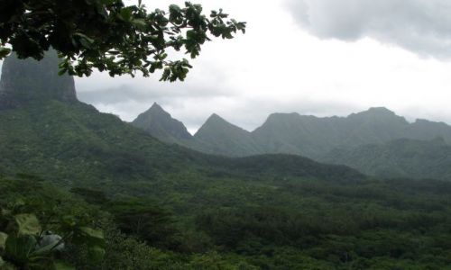 Zdjcie POLINEZJA FRANCUSKA / Wyspy Nawietrzne / Moorea / Widok na centrum wyspy z Belvedere Point