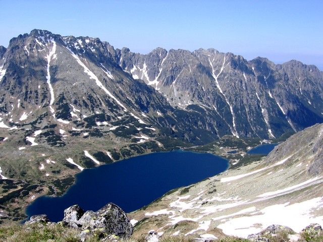 Zdjęcia: Szpiglasowy Wierch, Tatry, Widok ze Szpiglasowego na Doline Pieciostawianska, POLSKA Zdjęcia: Szpiglasowy Wierch, Tatry, Widok ze Szpiglasowego na Doline Pieciostawianska, POLSKA