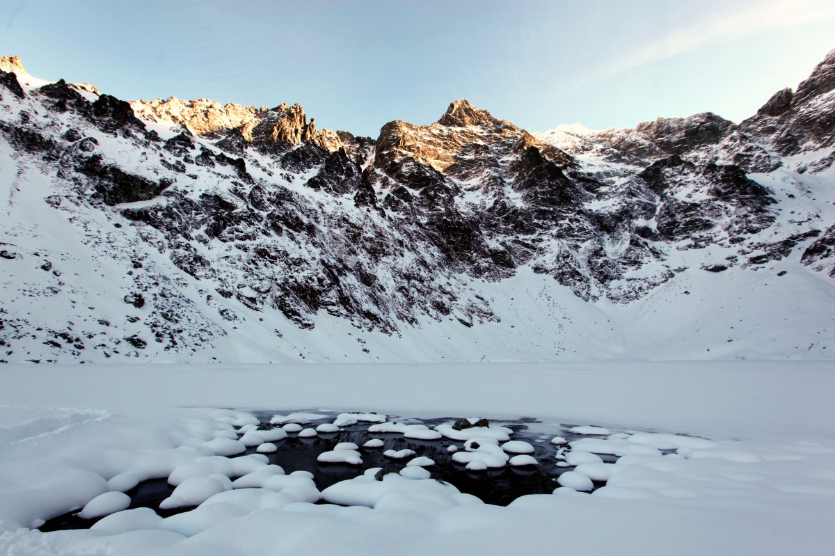 Zdjęcia: Czarny Staw pod Rysami, Tatry, U schyłku dnia, POLSKA Zdjęcia: Czarny Staw pod Rysami, Tatry, U schyłku dnia, POLSKA
