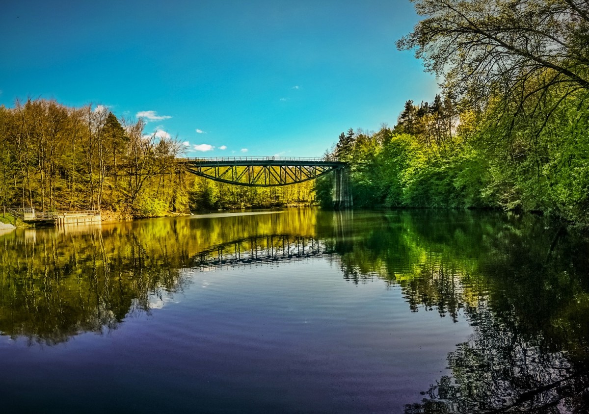 Zdjęcia: Rutki, Kaszuby, wiadukt kolejowy nad Radunią, POLSKA Zdjęcia: Rutki, Kaszuby, wiadukt kolejowy nad Radunią, POLSKA