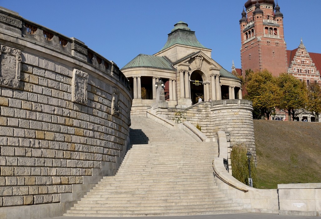 Zdjęcia: Szczecin, zachodnio-pomorskie, Schody na Wały Chrobergo., POLSKA Zdjęcia: Szczecin, zachodnio-pomorskie, Schody na Wały Chrobergo., POLSKA