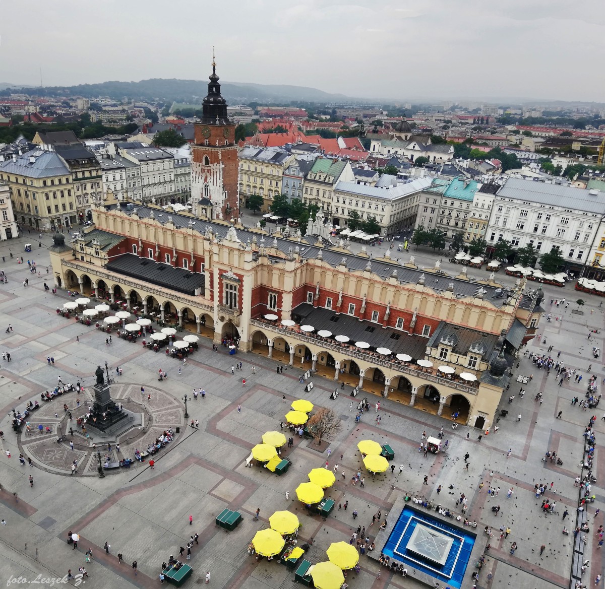 Zdjęcia: Kraków., woj.małopolskie., Kraków z Wieży Mariackiej., POLSKA Zdjęcia: Kraków., woj.małopolskie., Kraków z Wieży Mariackiej., POLSKA
