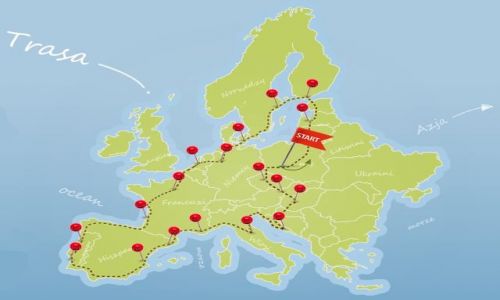 Zdjecie POLSKA / Planowyny podbj Europy! / W ramach naszego projektu! / Mapa podry