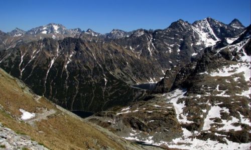 Zdjecie POLSKA / Tatry Wysokie / Droga ze Szpiglasowego / Lodowy Szczyt 2627 m.n.p.m. i Rysy 2503 m.n.p.m.