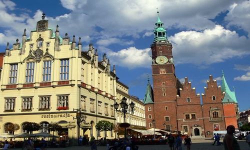 Zdjecie POLSKA / DONY LSK / WROCAW / RYNEK- RATUSZ -  II
