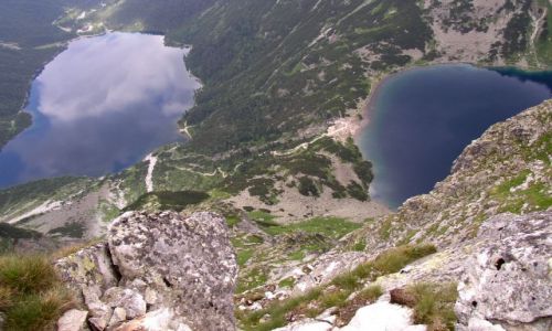 Zdjecie POLSKA / Tatry Wysokie / Dolina Rybiego Potoku / Morskie Oko i Czarny St. pod Rysami
