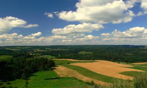 Zdjecie POLSKA / suwalski park krajobrazowy / widok z gry cisowej / polskie niebo