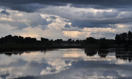 Zdjęcie POLSKA / Wielkopolska / Okolice Wenecji / Nad jeziorem o zmierzchu