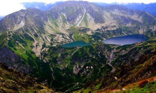 Zdjecie POLSKA / - / Tatry / Widok z Krzyne na Dolin Piciu Staww