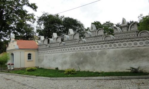 Zdjecie POLSKA / opolskie / Trzebina / Renesansowy mur okalajcy ruiny