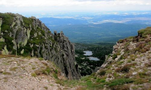 Zdjecie POLSKA / Karkonosze / niene Koty / Sniene Stawki z krawdzi Wielkiego Kota