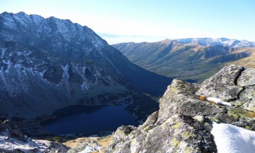 Zdjecie POLSKA / .. / widok ze Szpiglasowych wierchw na Sowacki staw / Tatry Polskie