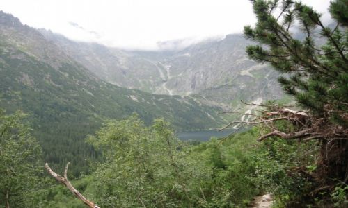 Zdjecie POLSKA / Tatry / - / Widok na Morskie Oko ze szlaku do Dol. PIciu Staww