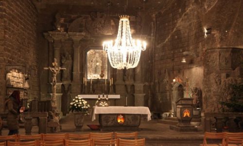 POLSKA / Maopolska / Trasa turystyczna Kopalni Soli Wieliczka / Kaplica w . Kingi