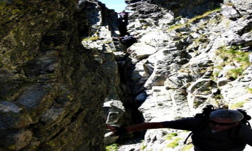 Zdjecie POLSKA / Tatry Wysokie / Orla Per / Kominek sprowadzajcy na Przecz Pociel Jasiskiego