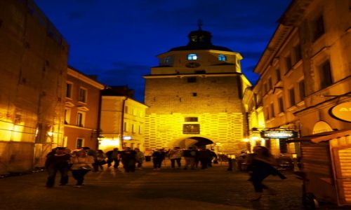 Zdjecie POLSKA / Lubelszczyzna / Lublin / Brama Krakowska noc