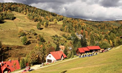 Zdjecie POLSKA / Beskid Sdecki. / Pasmo Radziejowej. / Witamy na Baranim szlaku.