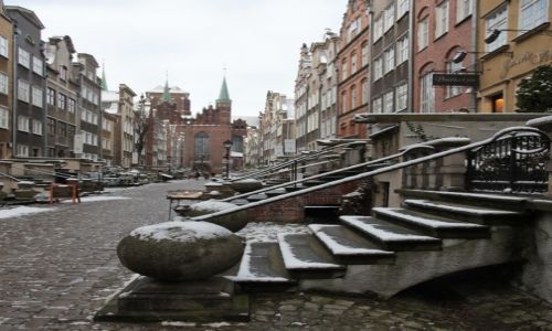 Zdjecie POLSKA / Pomorze / Gdask, ul. Mariacka / Schody i przedproa
