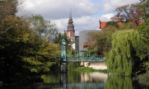 Zdjcie POLSKA / woj. opolskie / Opole / Most Groszowy i katedra