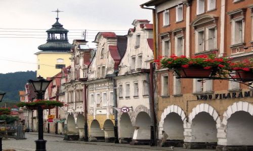 Zdjecie POLSKA / brak / L±dek Zdrój / Kamieniczki w rynku