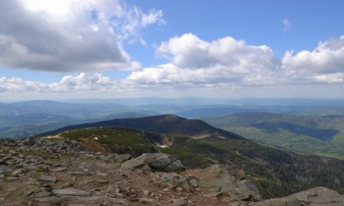 Zdjecie POLSKA / - / Beskid ywiecki - Babia Gra / Widok z Diablaka na Cyl