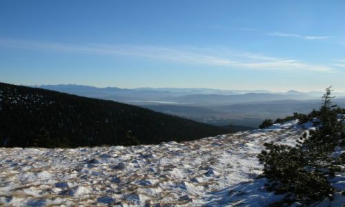 Zdjecie POLSKA / Beskid ywiecki / Maa Babia Gra / Widok na Tatry z Cylu