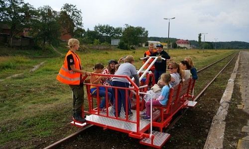 POLSKA / Kaszuby / Bytw / Na pikniku drezynowym w Bytowie