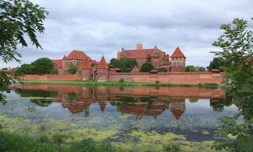 Zdjecie POLSKA / Malbork / Widok zza rzeki Nogat / Gotycki zamek krzyacki
