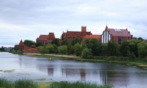 Zdjecie POLSKA / Malbork / Z mostu na Nogacie / Panorama miasta