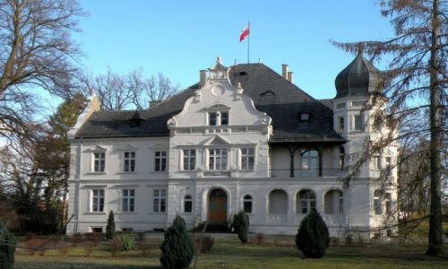 Zdjecie POLSKA / opolskie / Ziemieowice / Paac od strony DK 454