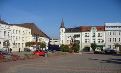 Zdjecie POLSKA / opolskie / Krapkowice / Fragment rynku