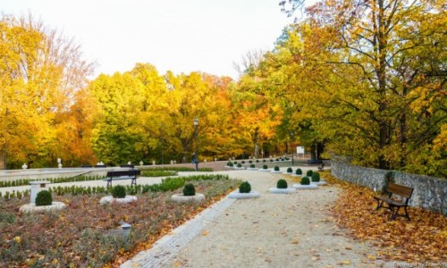 Zdjecie POLSKA / Dolnolskie / Wabrzych / Odnowiony park przed zamkiem