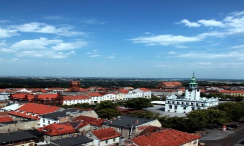 Zdjecie POLSKA /  Chemno / Wiea kocioa Wniebowzicia NMP  / Panorama z widokiem na Ratusz miejski