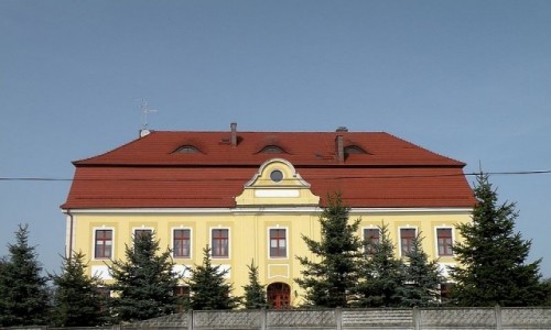 Zdjcie POLSKA / opolskie / Zwanowice / Paac w Zwanowicach od strony folwarku.