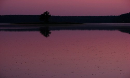 Zdjcie POLSKA / warmisko-mazurskie / jez.Mokre / Zmierzch w budyniu