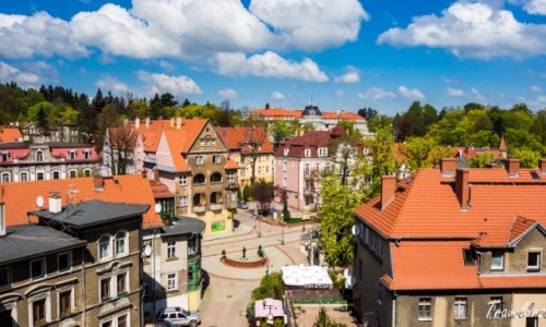 Zdjecie POLSKA / Dolnolskie / Szczawno Zdrj / Panorama Szczawna z Wiey Anna