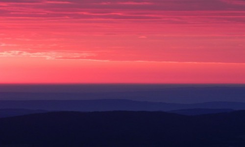Zdjcie POLSKA / beskid wyspowy / mogielica /  kolorowy wschd na Mogielicy 