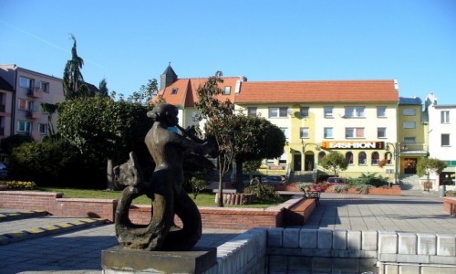 Zdjecie POLSKA / opolskie / Krapkowice / Fontanna w rynku.