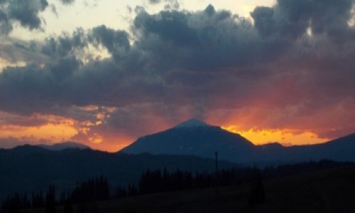Zdjecie POLSKA / Beskid ywiecki / Babia Gra / Krlowa Beskidw zasypia....